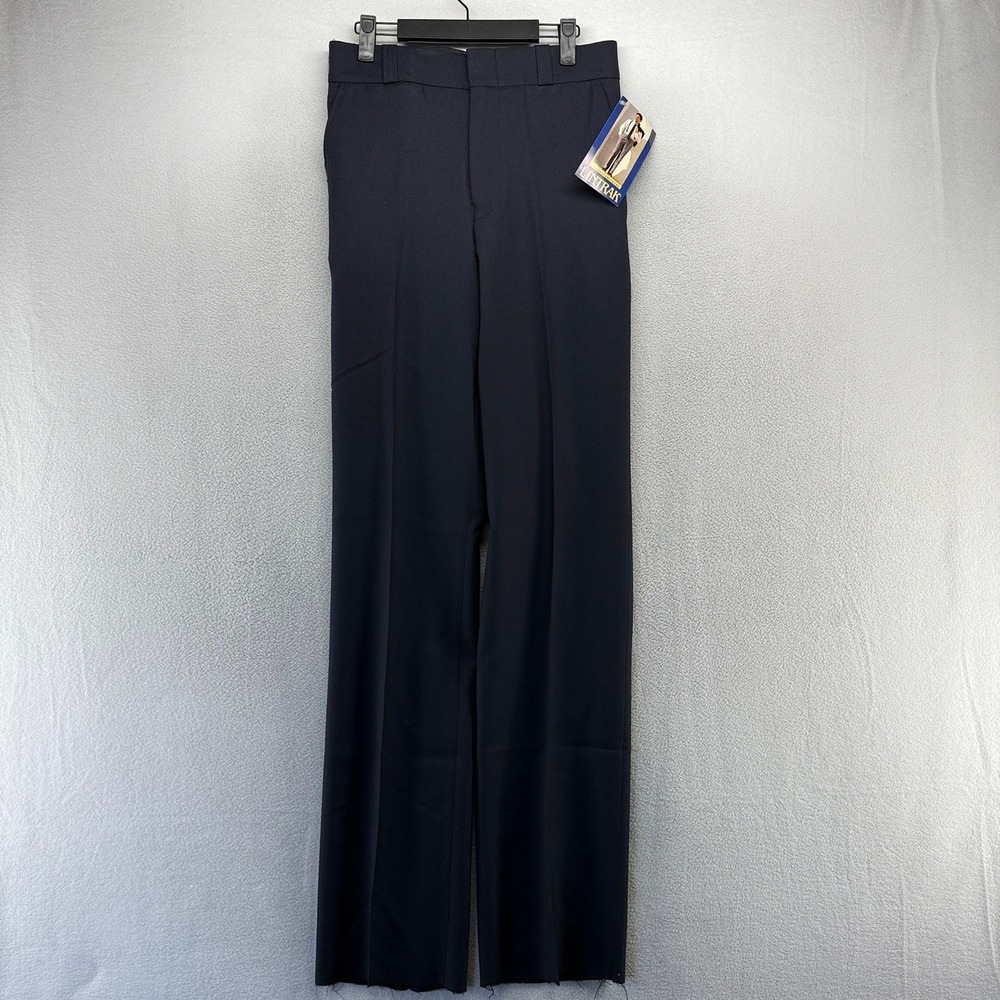 Vintage Horace Pants Men's 30 Blue Dress Slacks Trousers Unhemmed Wool USA NEW